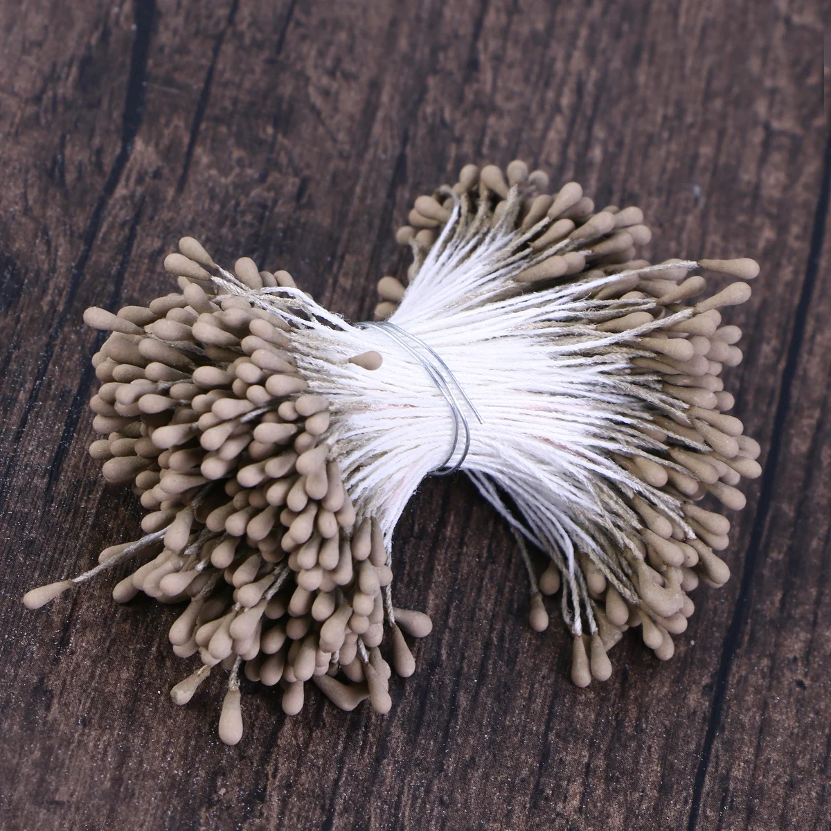 400 Stück künstliche Perlen-Blumen-Staubgefäße, doppelseitig, für Blumenhandwerk, Blumenherstellung, Knospen, Dekoration, Blumen-Perlen-Staubgefäße