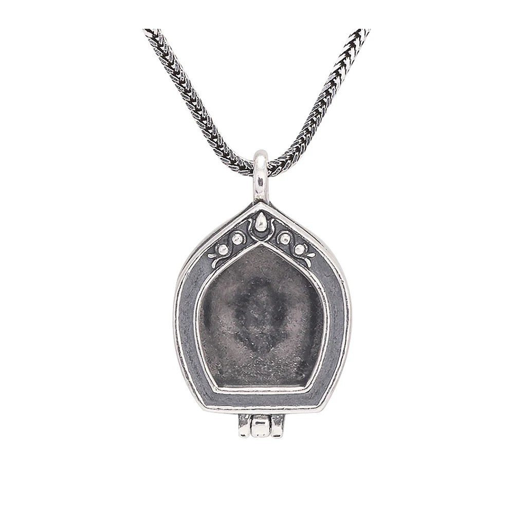 

925 Sterling Silver Vintage Openable Locket Necklace for Women and Men Gawu Box Photo Frame Pendant Unisex Fine Jewelry