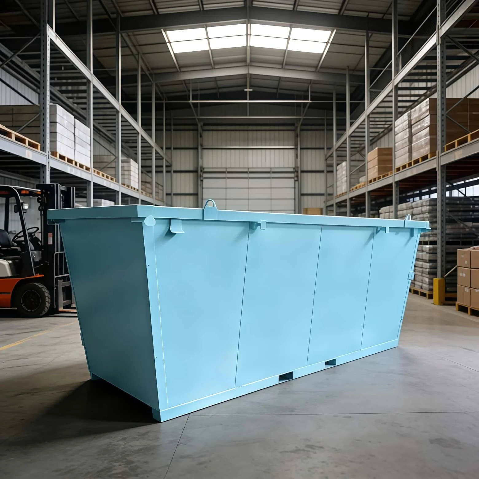 5mm Thick Steel Plate Hook Lift Skip Bin with Stackable Design