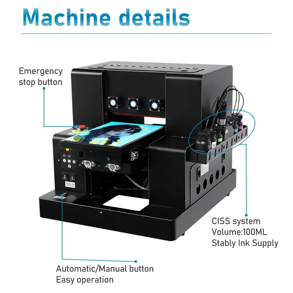 A3 3250 UV DTF Printer UV Printer Flatbed UV Printing Machine for UV Stickers Print Metal Acrylic Wood A3 X3250 UV Printer