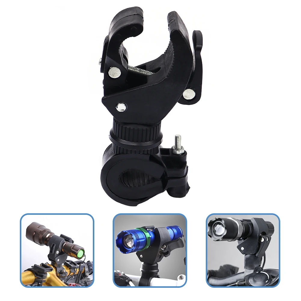 

Bike Flashlight Holder Cycling Rack Mount Plastic Black Storage Child Torch Clip LightBracket BikeLamp