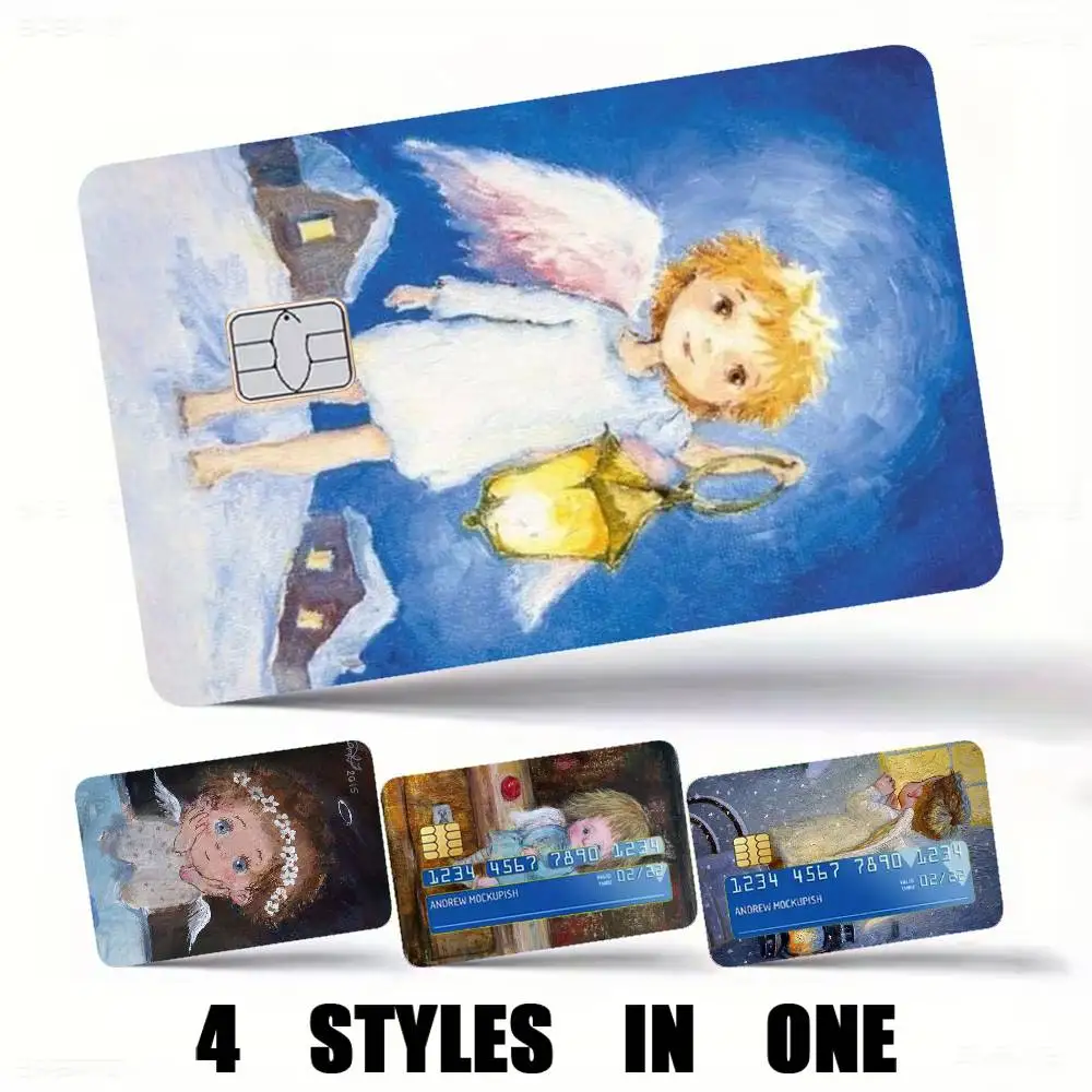 Healing Little-e Angel-l Credit Card HD Stickers Premium matte film effectively prevents fingerprints and daily abrasion.