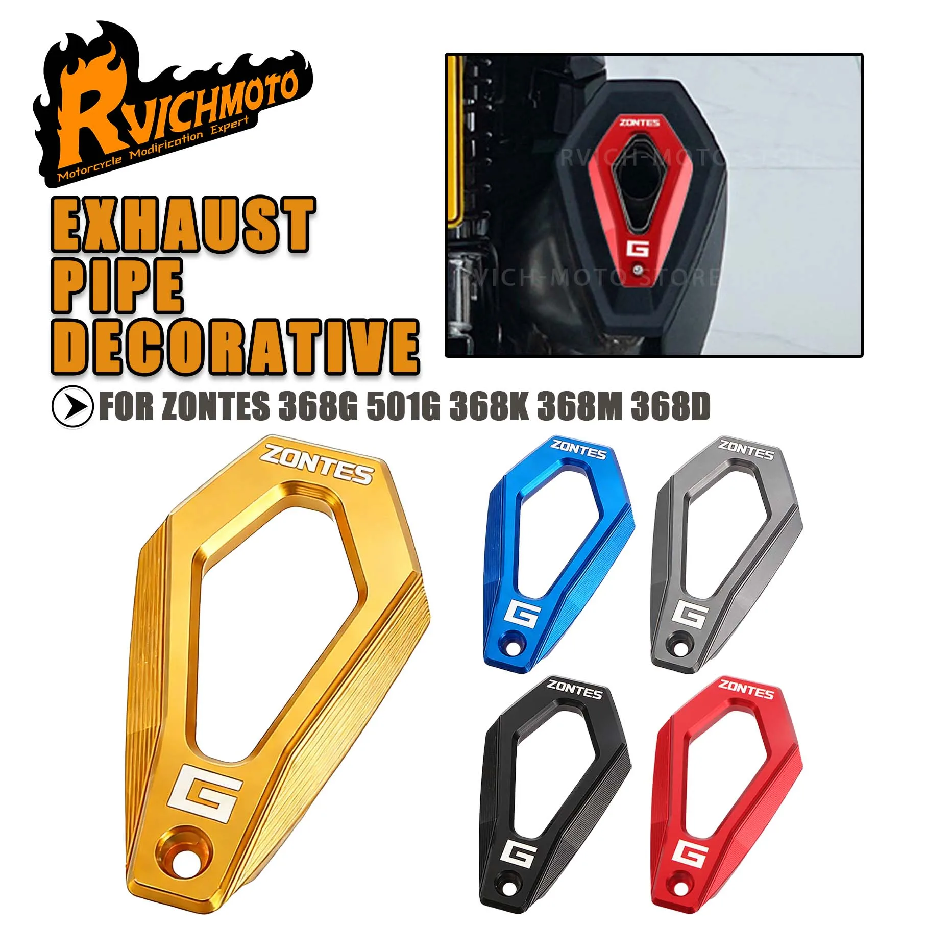501 G 368 K M D Motorrad Auspuffrohr Spitze Schutz Abdeckung Für ZONTES 368G 501G 368 K 368 M 368D G368 Geändert Schutzhülle Dekorative