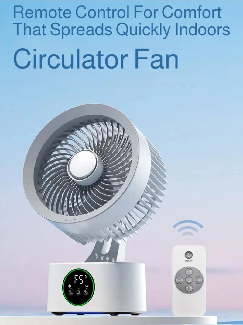 Mi Portable Wall-Hanging Fan With Remote Control Rechargeable Usb Electric Folding Fan Nightlight Air Cooler Household Shaking