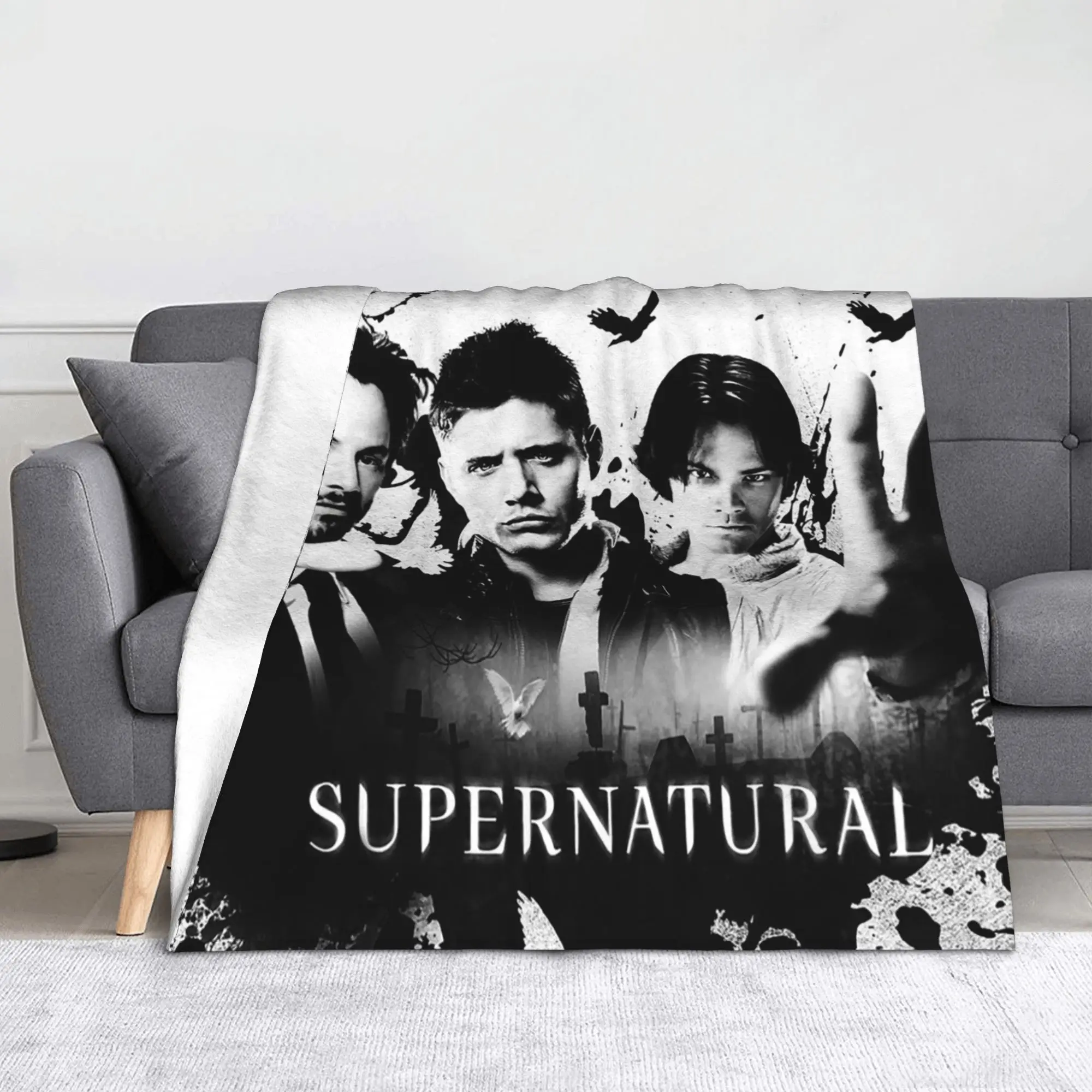 بطانية فيلم رعب خارقة للطبيعة سام وينشستر دين وينشستر كاستيل غامض رهيبة قابلة للتنفس رمي البطانيات للغطاء #1