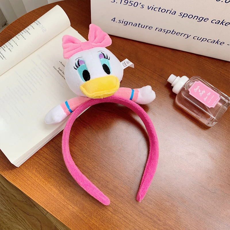 Disney Pooh Bear Headbands Baby Donald Duck Ears Hairband Women Cute Daisy Plush Head Band Kids Anime Piglet Headwear Party Gift