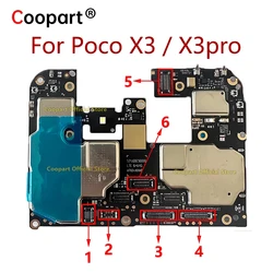 2Pcs LCD Display Screen FPC Connector For Xiaomi POCO X3 / X3 pro USB Charger Charging Contact Plug Battery Connector