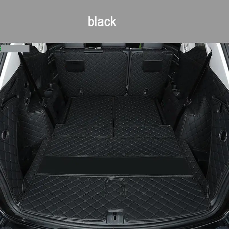 Leather Car Trunk Mat Cargo Liner For Volkswagen Atlas 2017 2018 2019 2020 Teramont Accessory Covers Styling Interior