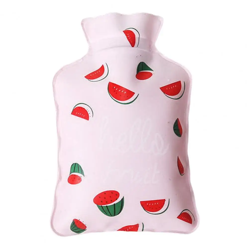 Hot Water Bottle Screw Top PVC Doggy Pattern Cold Weather Indoor Outdoor Mini Hot Compress Bag