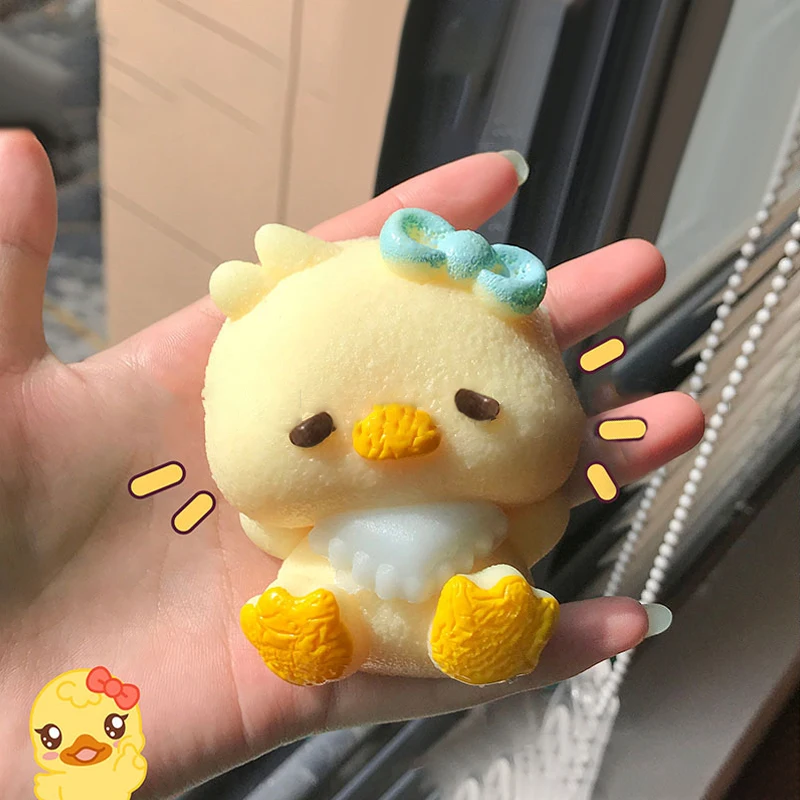 لطيف الكرتون المئزر بطة الضغط لعبة الضغط بطة صفراء سوبر لينة موتشي ضغط لعبة الإبداعية انتعاش تململ هدية