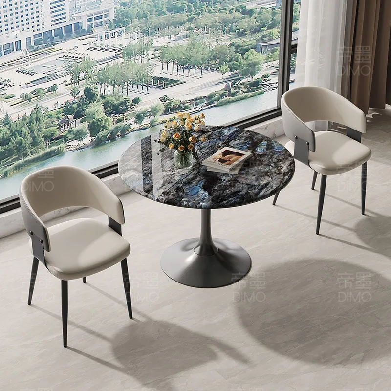 Round Restaurant Dining Table Mobile Luxury Modern Study Living Room Writing Dining Table Designer Muebles Kitchen Furniture