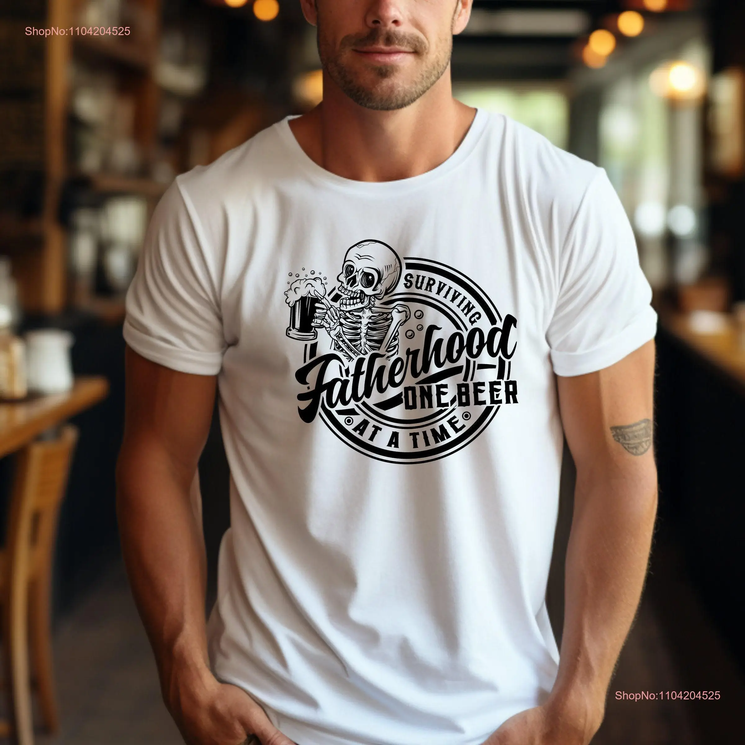 Fatherhood surviving one beer at a time Happy father's day For Friend dad Best T Shirt Lover long or short sleeves