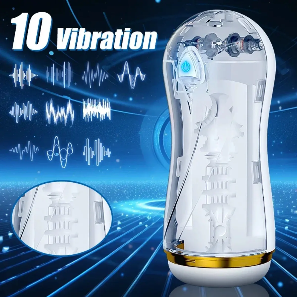 Male Masturbation Cup Realistic Soft Vagina Masturbator for Men Penis Sucking Vibration Automatic Sex Toy Adult Toy