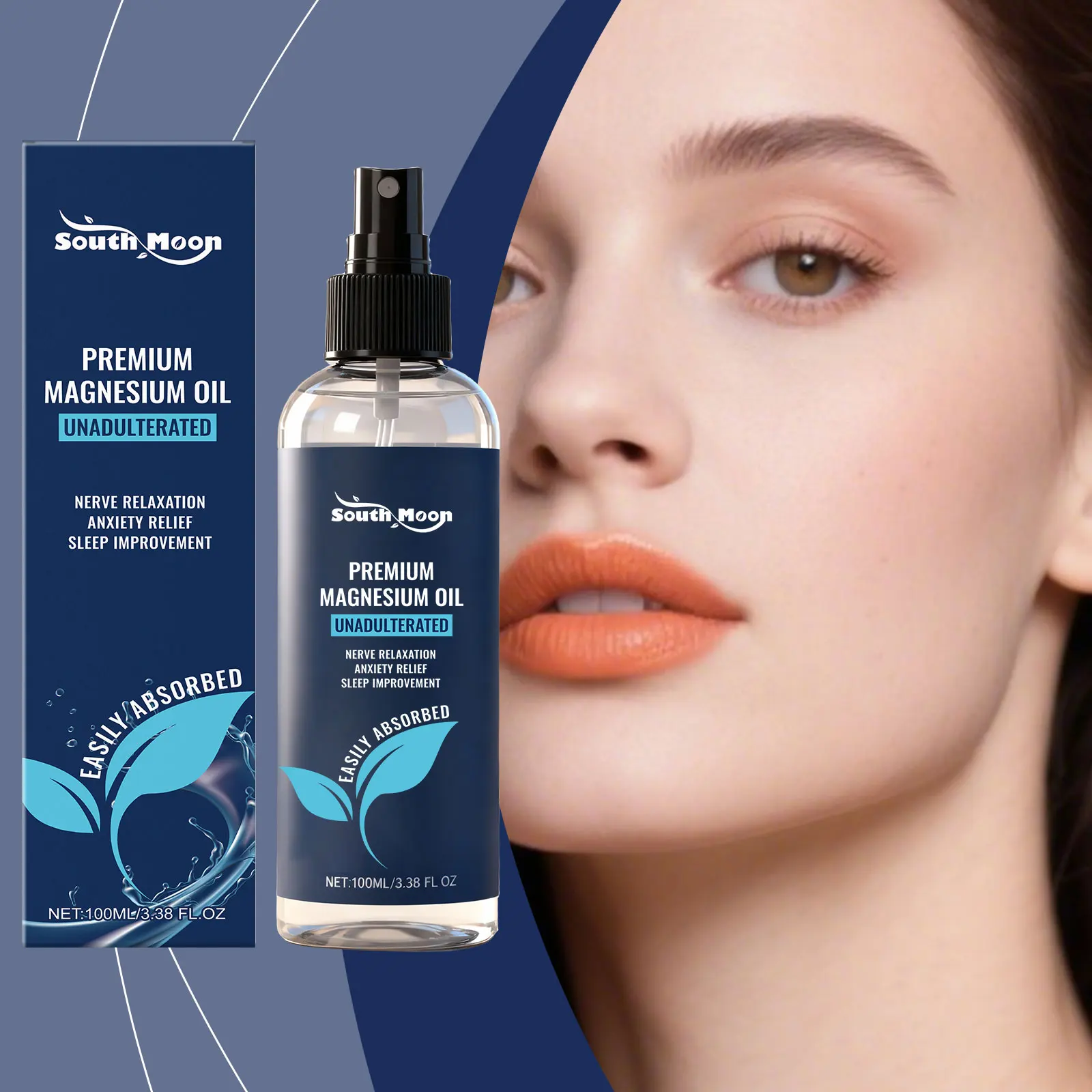 

Plant Extract Pure Magnesium Soothing Spray, Moisturizing Facial Moisturizing Refreshing Skin Daily Hydrating Spray