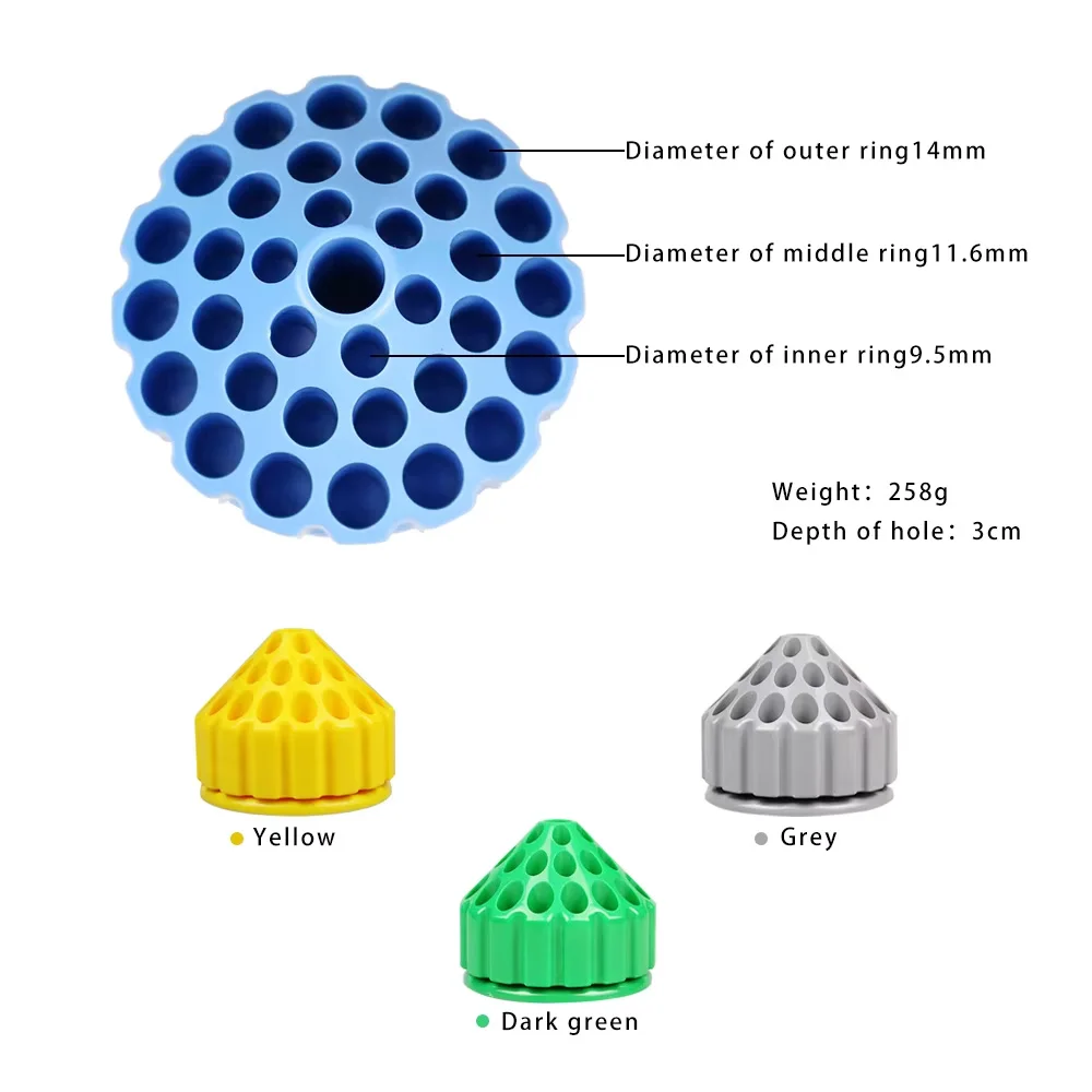 35Hole Rotating Drill Bit Organizer Box 360° Rotary Tool Stand For Grinding Heads, Polishing Burs, And Jewelry Craft Accessories