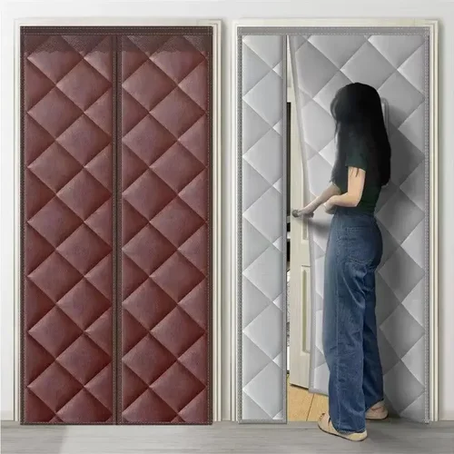 겨울 자기 절연 문짝 커튼, 매우 내구성 두꺼운 코튼 문짝 절연 키트, 옥스포드 단열 문짝 스크린 