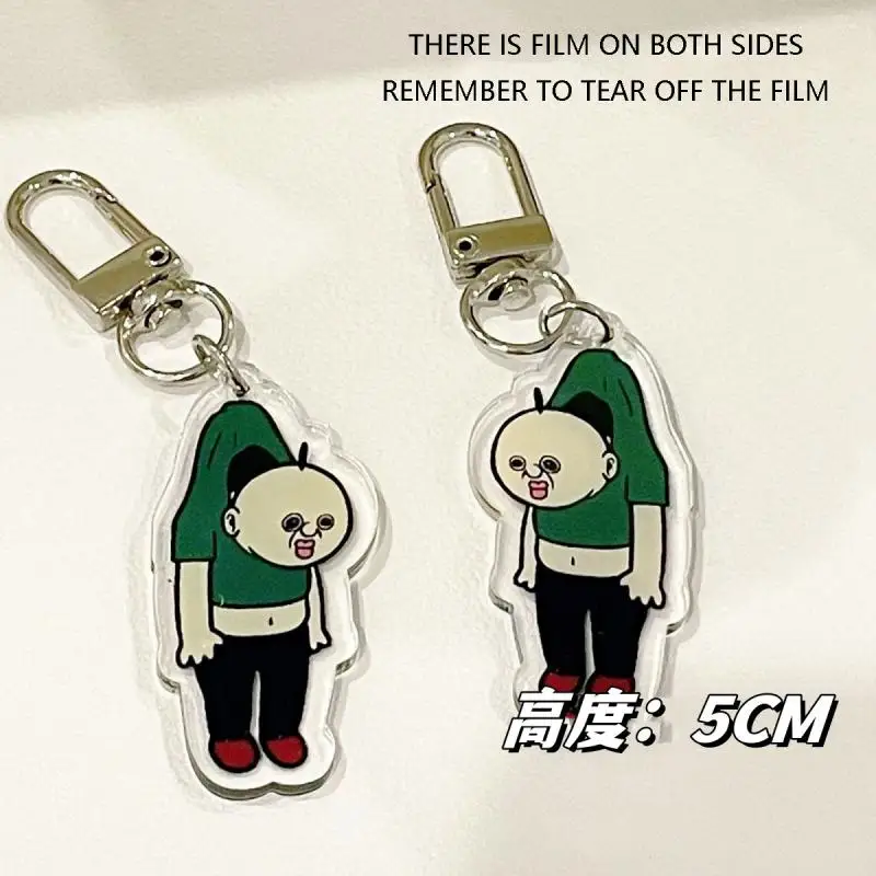 In Stock Bangbang Keychain Korean Anime Bangbang and Yuzhi Peripheral Acrylic Pendants Spoof Cartoon Ornaments Girls Small Gifts