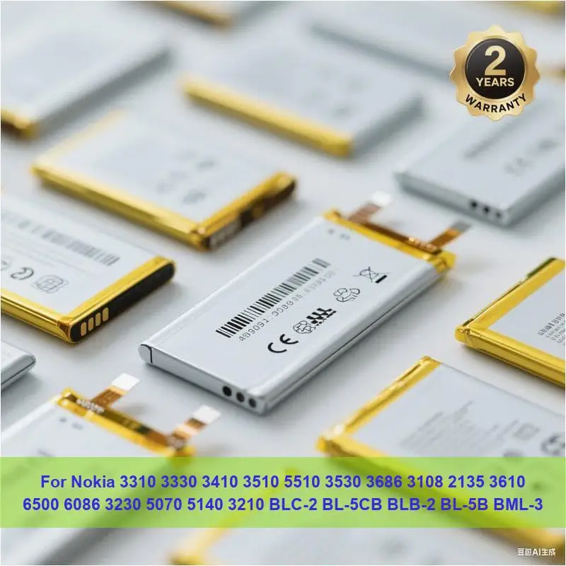 

Battery For Nokia 3310 3330 3410 3510 5510 3530 3686 3108 2135 3610 6500 6086 3230 5070 5140 3210 BLC-2 BL-5CB BLB-2 BL-5B BML-3