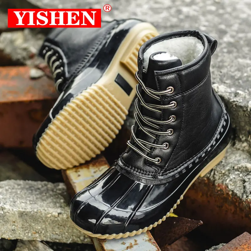 YISHEN Women Snow Boots Winter Warm Lining Ladies Duck Boots Waterproof Non-Slip Rubber Rain Shoes Fashion Women Casual Shoes