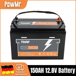 PowMr LiFePo4 Battery Pack 12V 150Ah Built-in BMS Grade A Cell Iron Phosphate Rechargeable Home Energy Storage Lithium Battery