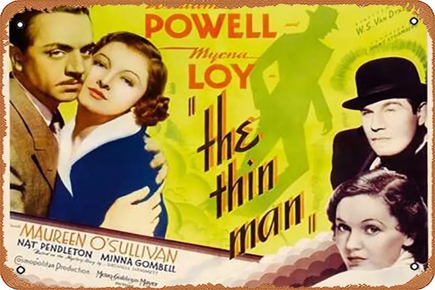 

Металлическая табличка-постер «The Thin Man» для кафе, бара, домашнего декора стен
