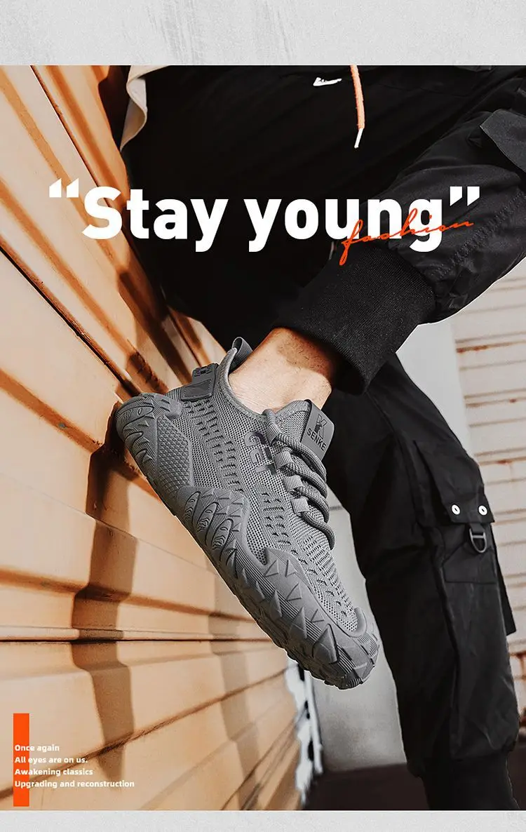 Herren 2026 Neue Sommer Mesh-Sneaker Leichte Lauf- und Sportschuhe Atmungsaktive Weiche Sohle Rutschfeste Freizeitschuhe – Detail 5