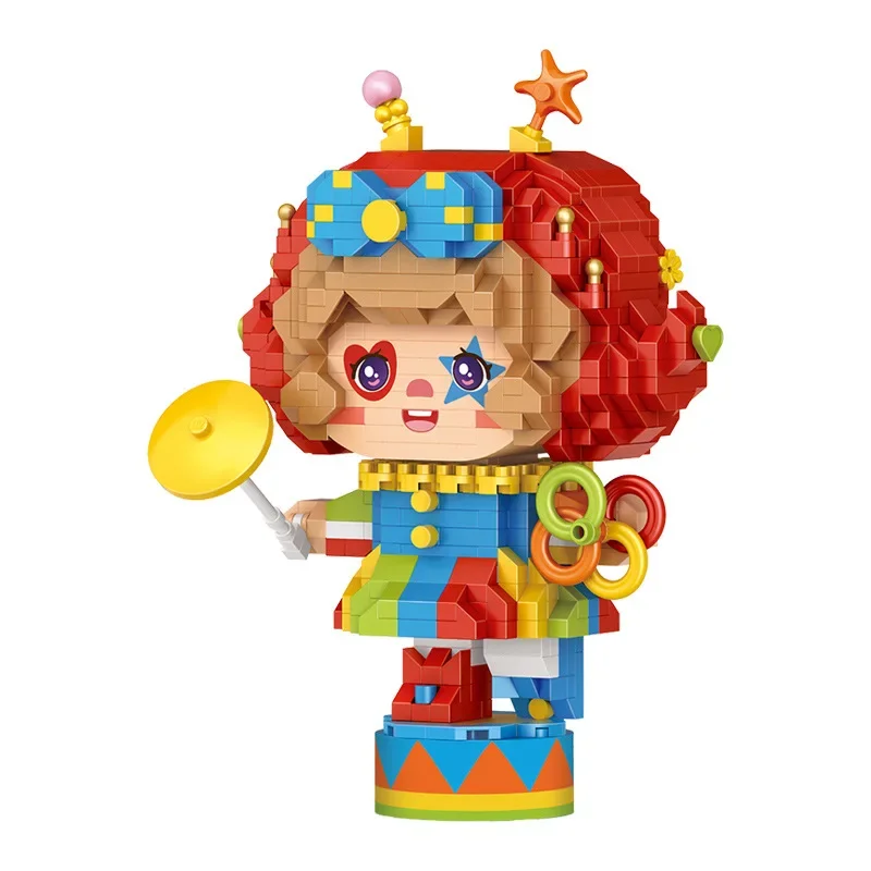 Lizhi LOZ small particle assembling blocks 8917 clown shape holiday decoration puzzle DIY boys and girls toys