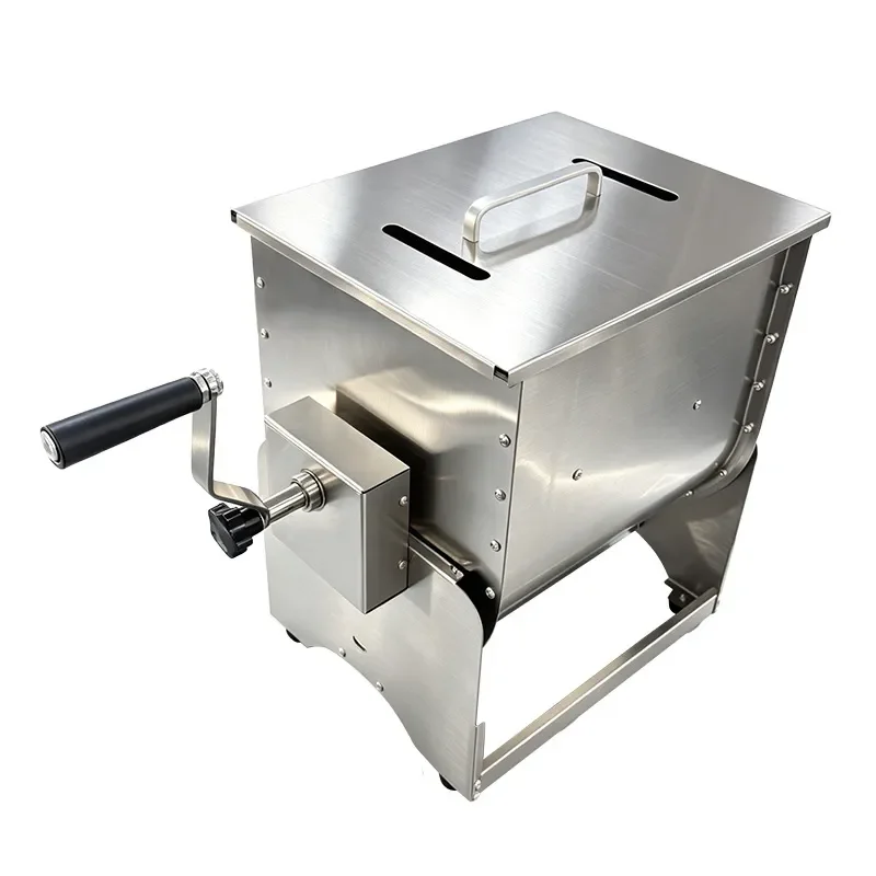 Stainless steel manual meat filling mixer for small commercial household meat puree and vegetable filling