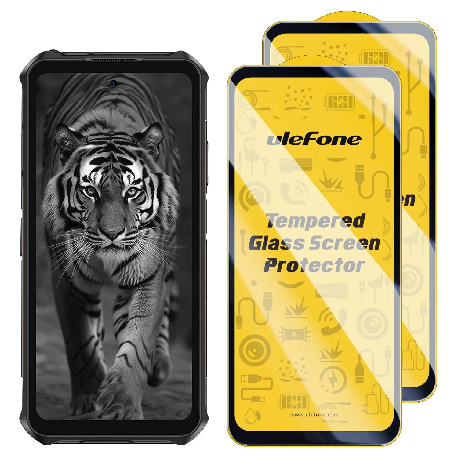 

For Ulefone Armor X16 / X16 Pro 2pcs / Pack Ulefone 9H HD Anti Fingerprint Tempered Glass Screen Protector