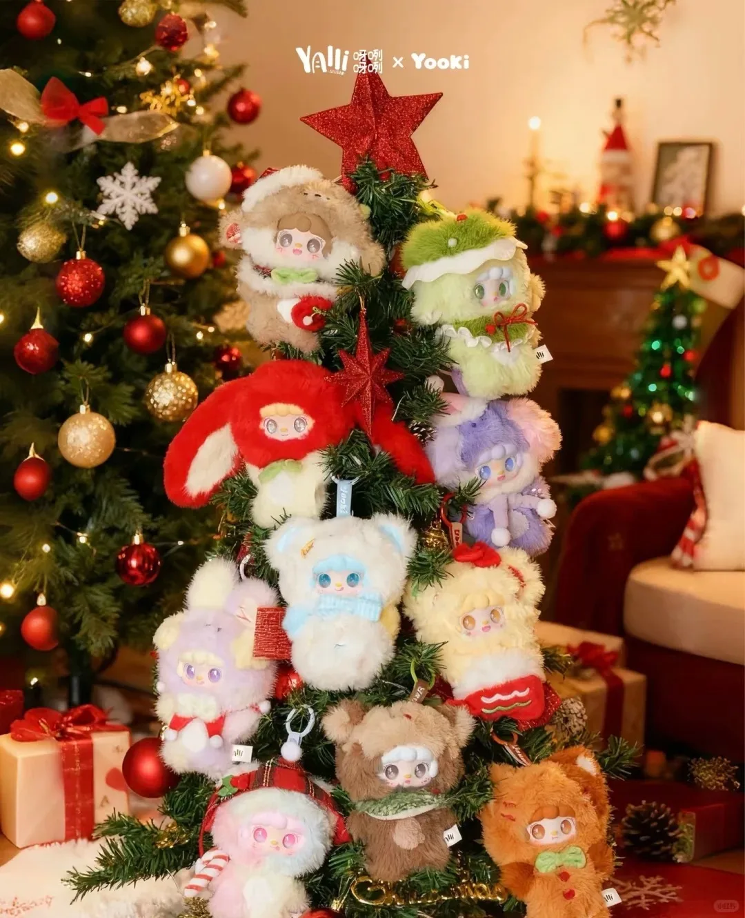 

Yooki Рождественские колокольчики серии модная слепая коробка игрушки Коллекционная кавайная сумка для кукол подвесной орнамент милые подарки