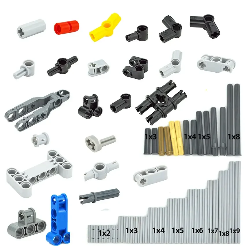 DIY Technical Parts Axle Pin Connectors Building Blocks 32034 32015 32014 2853 3713 57515 14720 87082 MOC Bricks Educational Toy