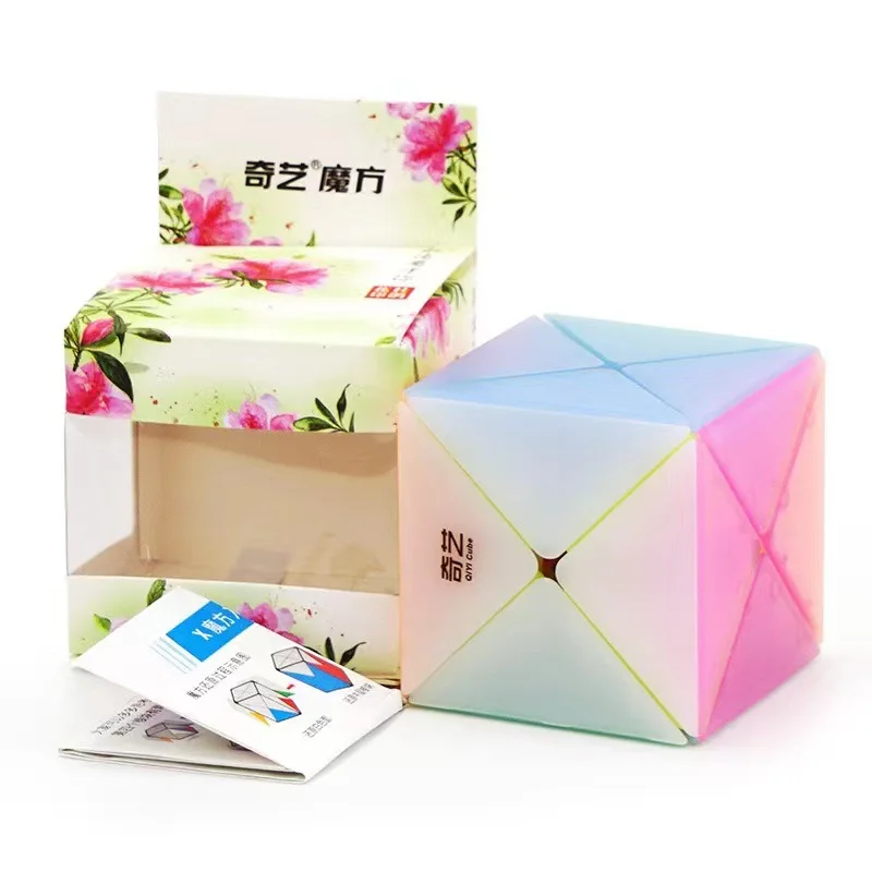 Qiyi Jelly Color Series of Irregular-shaped Cube  Pyramids Maple Leaf  Cube Competition Children's Educational Toys