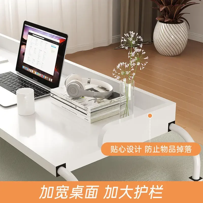 طاولة سرير متقاطعة من AOLIVIYA، طاولة كمبيوتر مكتبية قابلة للإزالة، سرير منزلي، طاولة صغيرة، طاولة رفع كسول لغرفة النوم بجانب السرير