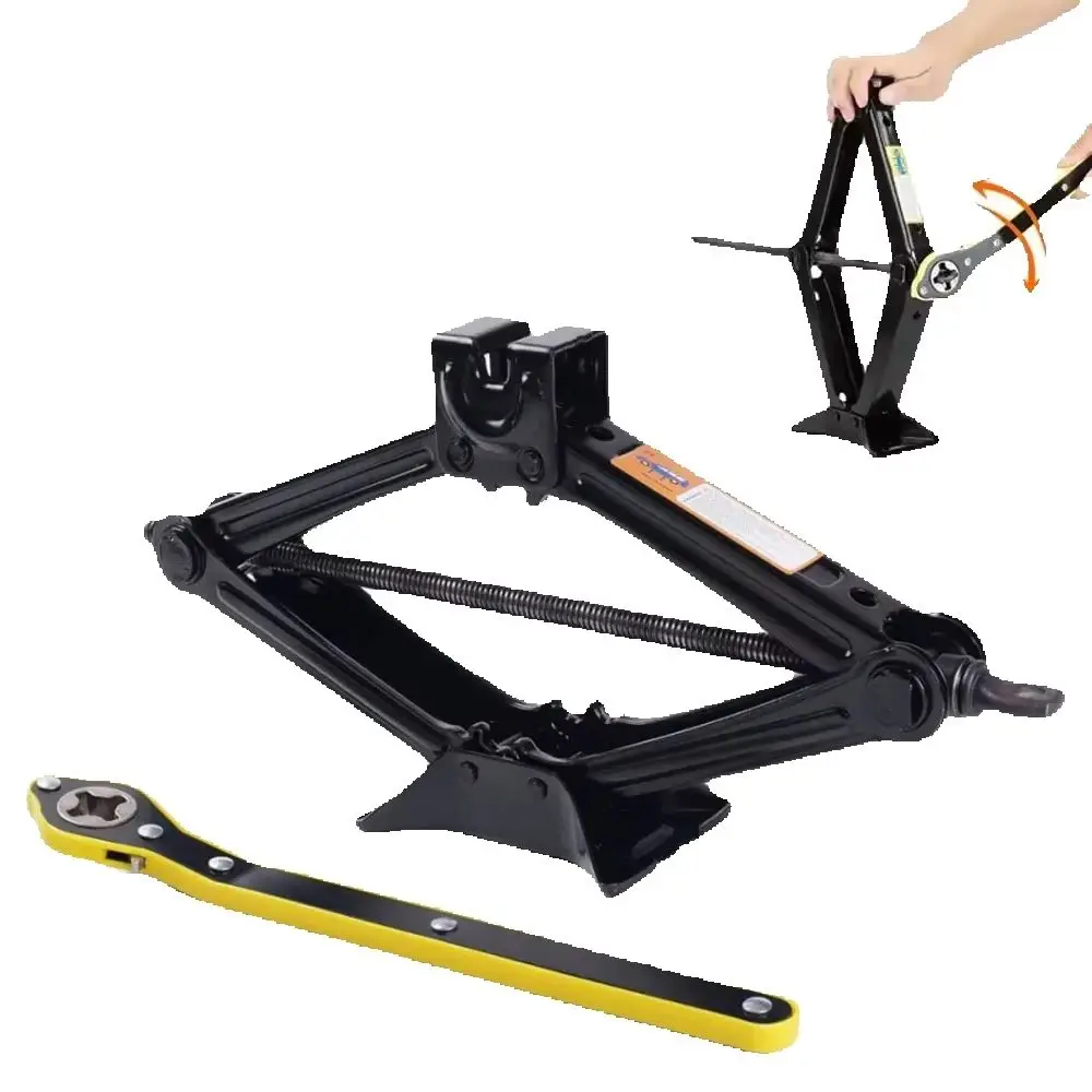 Cric ciseaux manuel 2T/3T pour voiture, support de levage, outil de réparation automobile, cric métallique portable