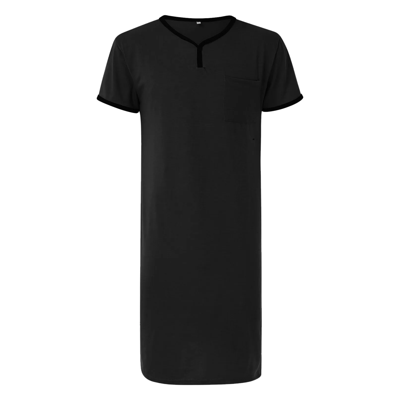 Chemise de nuit respirante à manches courtes pour hommes, chemise de nuit mince, pyjama long, coton Leurs lan, doux pour la peau, vêtements de mode coréens