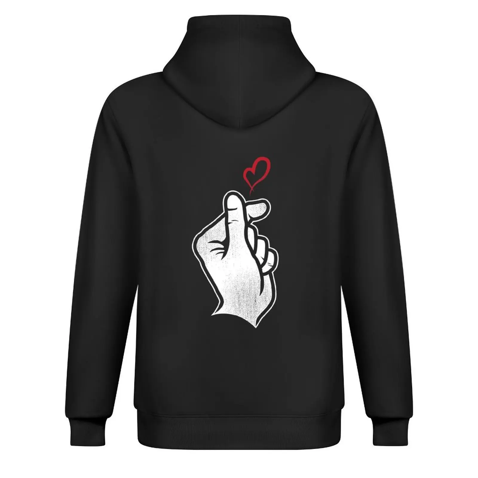 الكورية فنجر القلب هوديي أزياء الرجال بلوزة النمط الياباني الكورية نمط ملابس الرجال هوديي #3