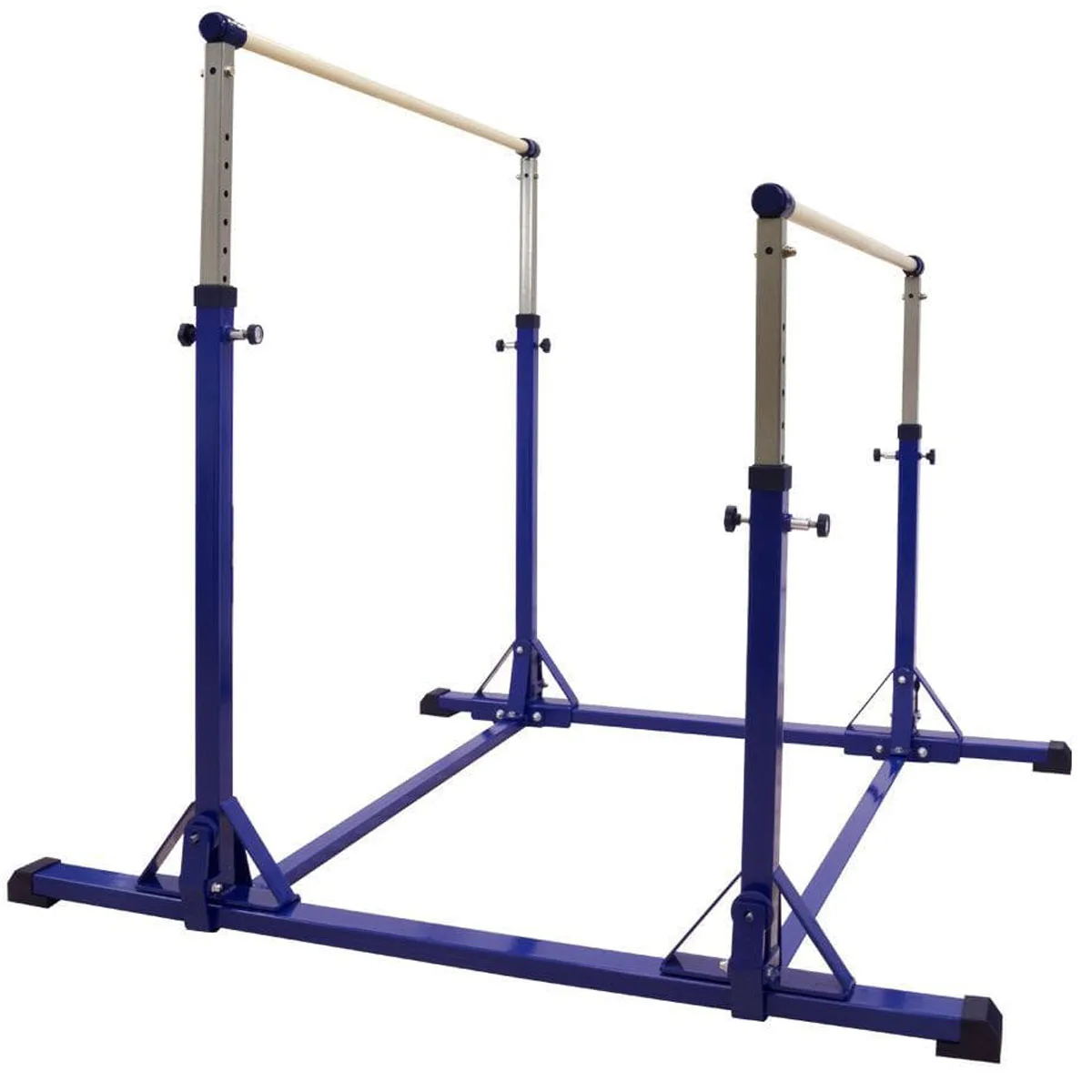 Latest Design Kids Gymnastic Uneven Bar 140-190cm Junior Training Adjustable High Quality Fiberglass Wooden Cover 4cm Rail