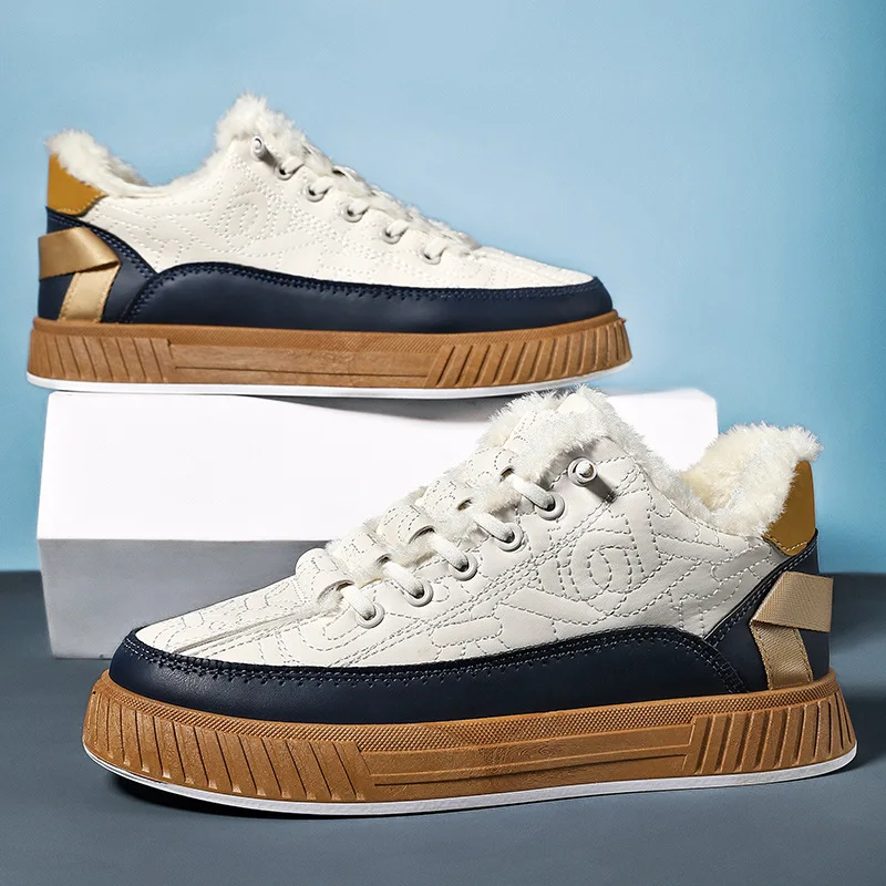 

Men Boots 2023 New Winter Slippers Warm Men Shoes Waterproof Non-Slip Plush Sneakers Male tenis shoes Boots Men Sneakers Winter