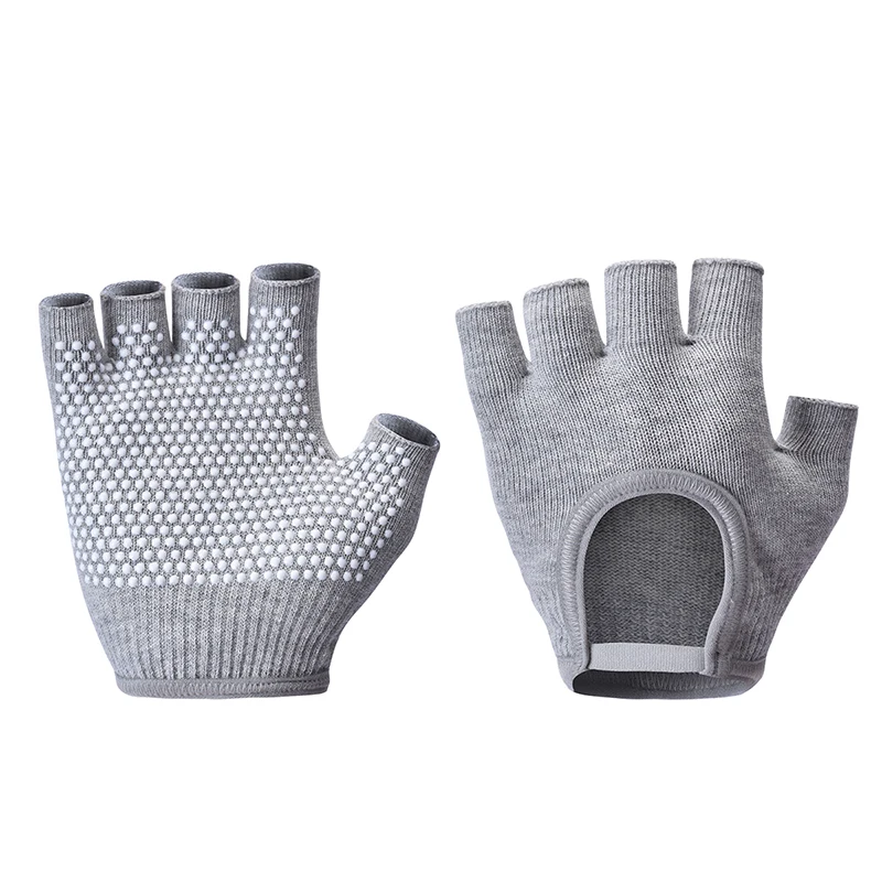 Dames Antislip Yoga Handschoenen Katoen Fitness Halve Vinger Handschoenen Ademend Outdoor Fietsen Pilates Sport Vissen Handschoenen