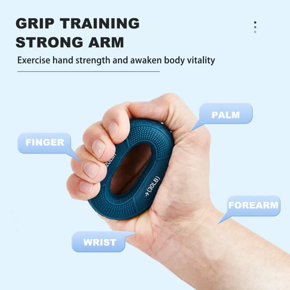 Hand Strengthener Grip Ring Silicone Grip Ring Strength Trainer Ring for Forearm Finger Training for Strength