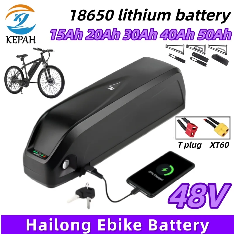 

.48V 18650 Hailong Replacement Battery｜Fits Bafang BBS02 BBS03 BBSHD Motors, 15-50Ah Options