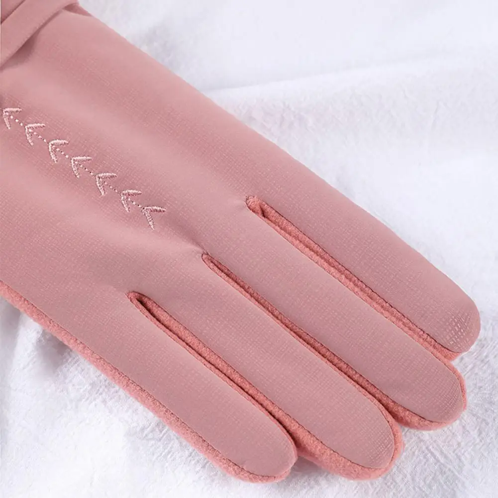 Winter Gloves 1 Pair Stylish Comfortable Polyester  Fashion Winter Full Finger Mittens for Daily Wear