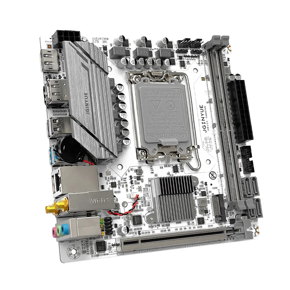 Imagem -02 - Placa-mãe Suporte Lga 1700 Intel Core i3 i5 i7 i9 12th 13th Processador Dual M.2 Nvme Ssd Memória Ddr4 H610i Gaming Jginyue-h610