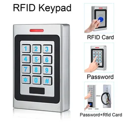 DC 10-24V Rfid Door Access Control System IP67 Waterproof Metal Keypad Zinc Alloy Proximity Card Standalone Keyboard 2000 Users