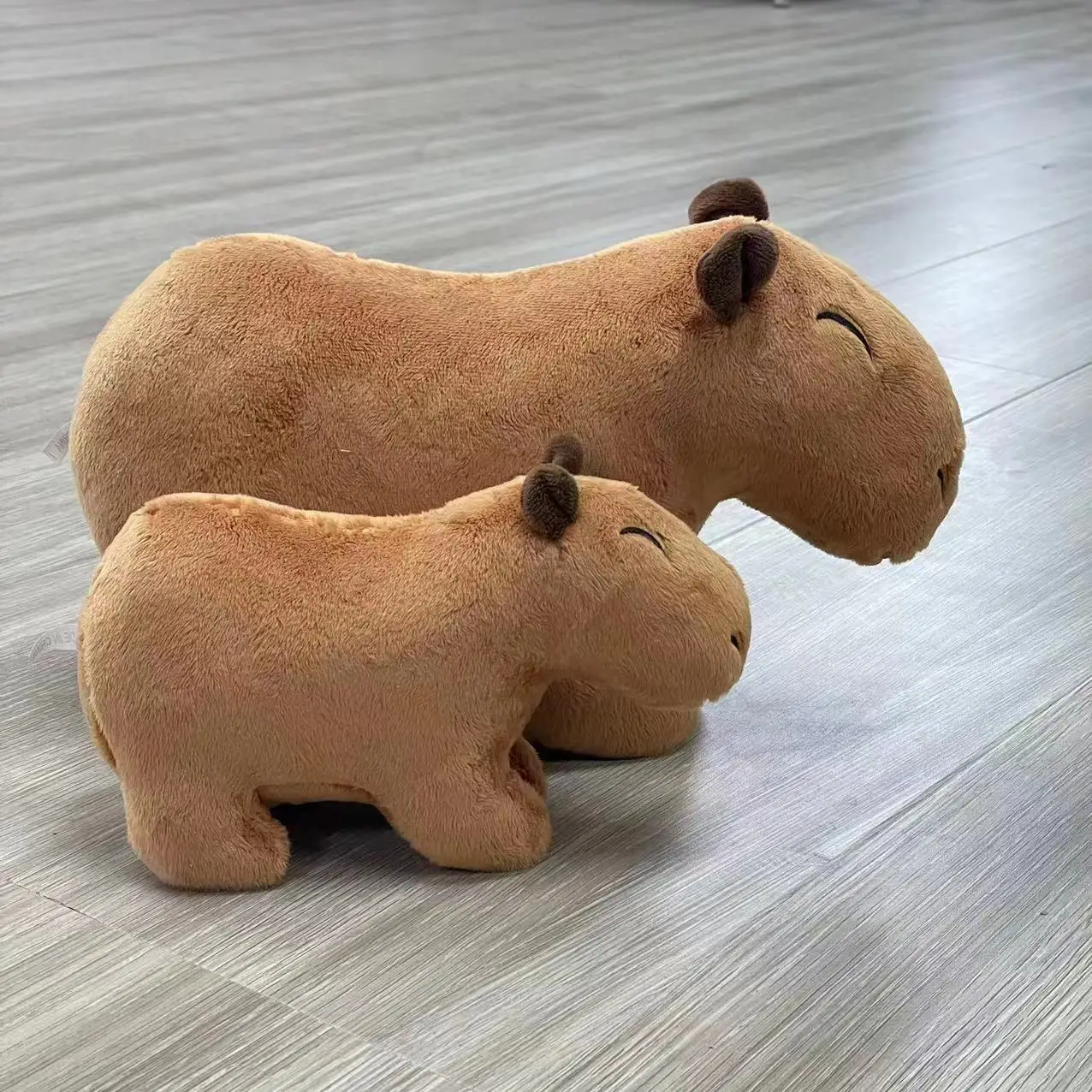 Juguetes de peluche Kawaii Capybara roedores, muñecos de peluche de animales suaves, regalo para niños, lote de 2 uds.