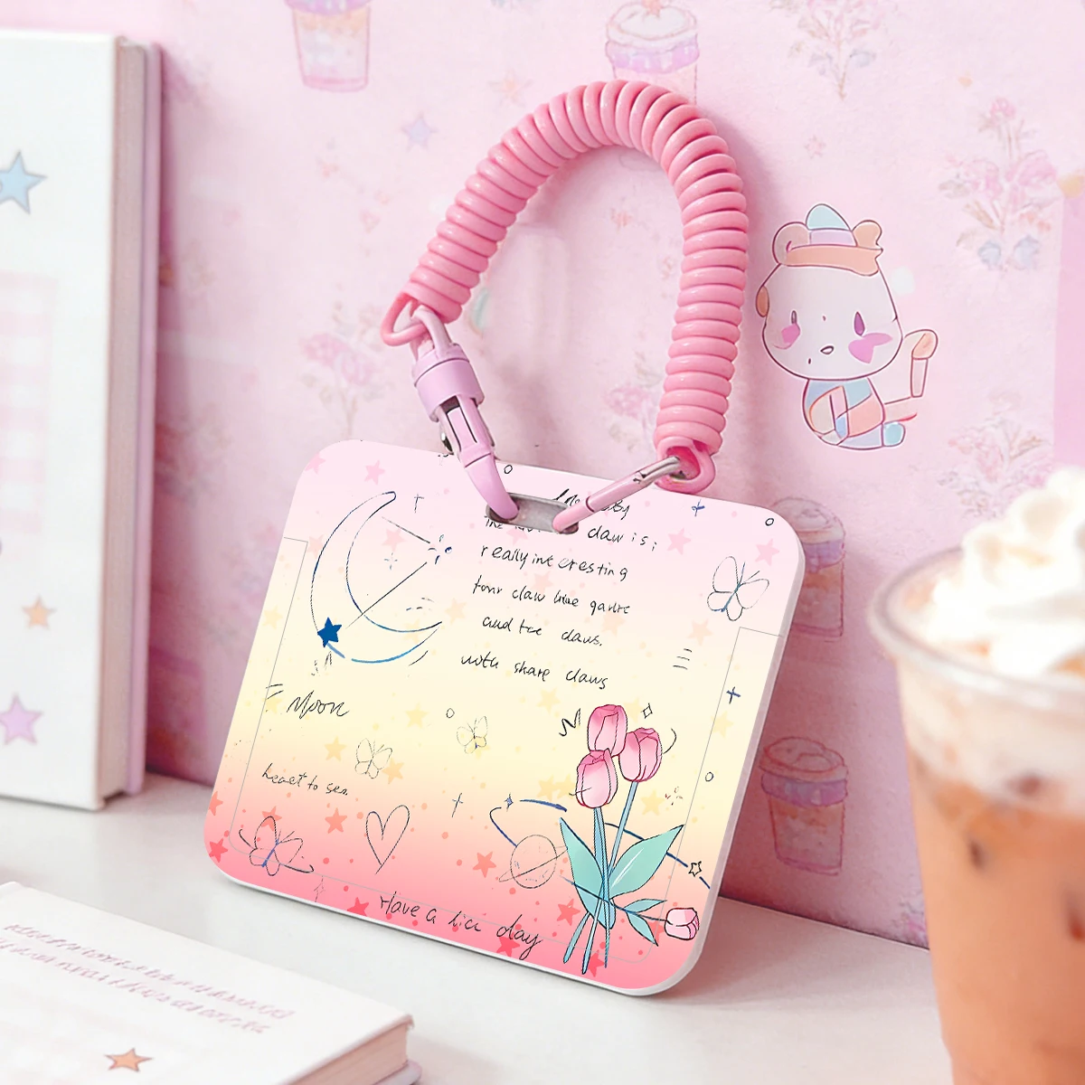 

Card Holder for Pendant Keychain Student Bus/Meal Card Protection Case Kpop Photocard Holder Credential Badge Holder