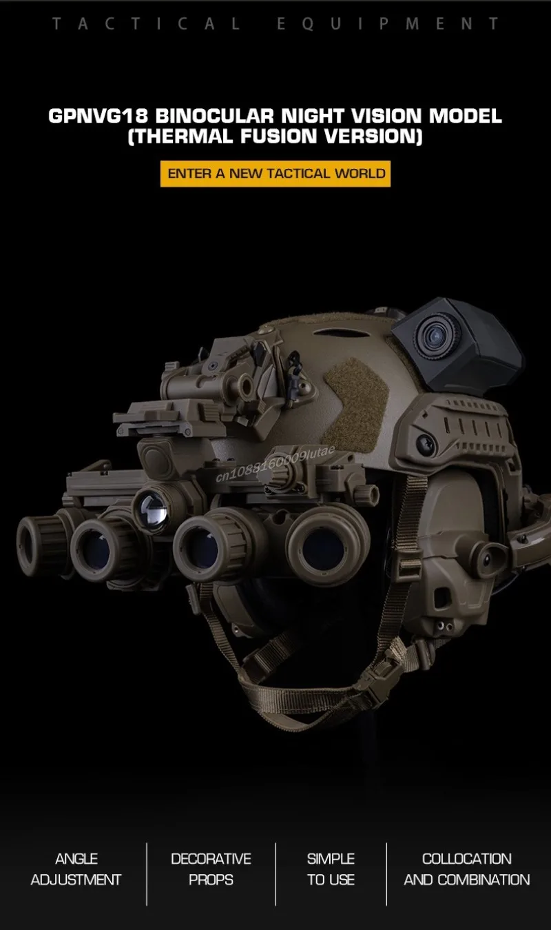 Taktischer Helm GPNVG 18 Nachtsichtgerät NVG DUMMY Modell Thermische Fusion Version Airsoft Helm Dekoration Zubehör Requisiten – Detail 1