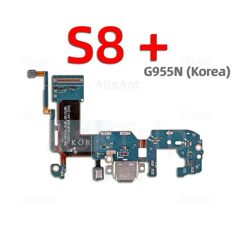 Aiinant Bottom Charging USB Date Dock Microphone Charger Flex Cable For Samsung Galaxy S8 S9 Plus + G950U G955U G960U G965U