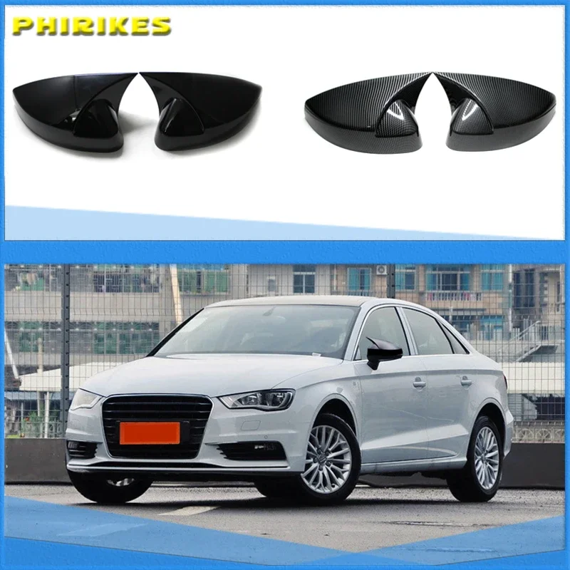 

Car Styling Door Side Wing Rearview Mirror Cover Cap Decoration Trim Shell for Audi A3 S3 8V RS3 2013 2014 2015 2016 2017 2018