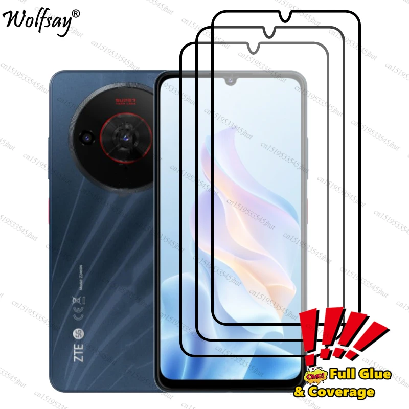 Protetor de tela de cobertura completa para zte blade a76 vidro temperado para zte blade a76 vidro de tela para zte blade a76 vidro 6.75 polegadas